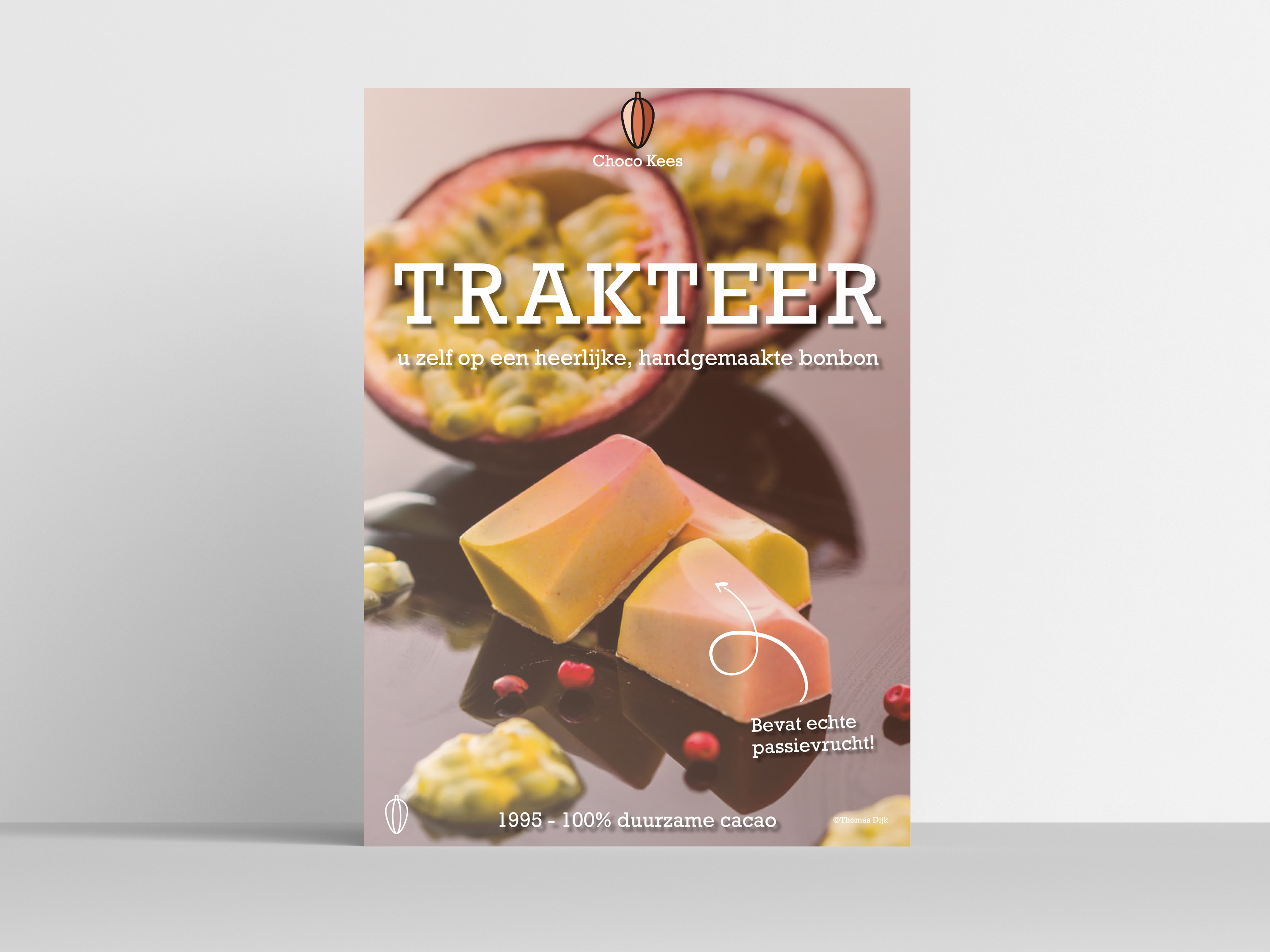 poster Choco Kees, chocolade met passievrucht