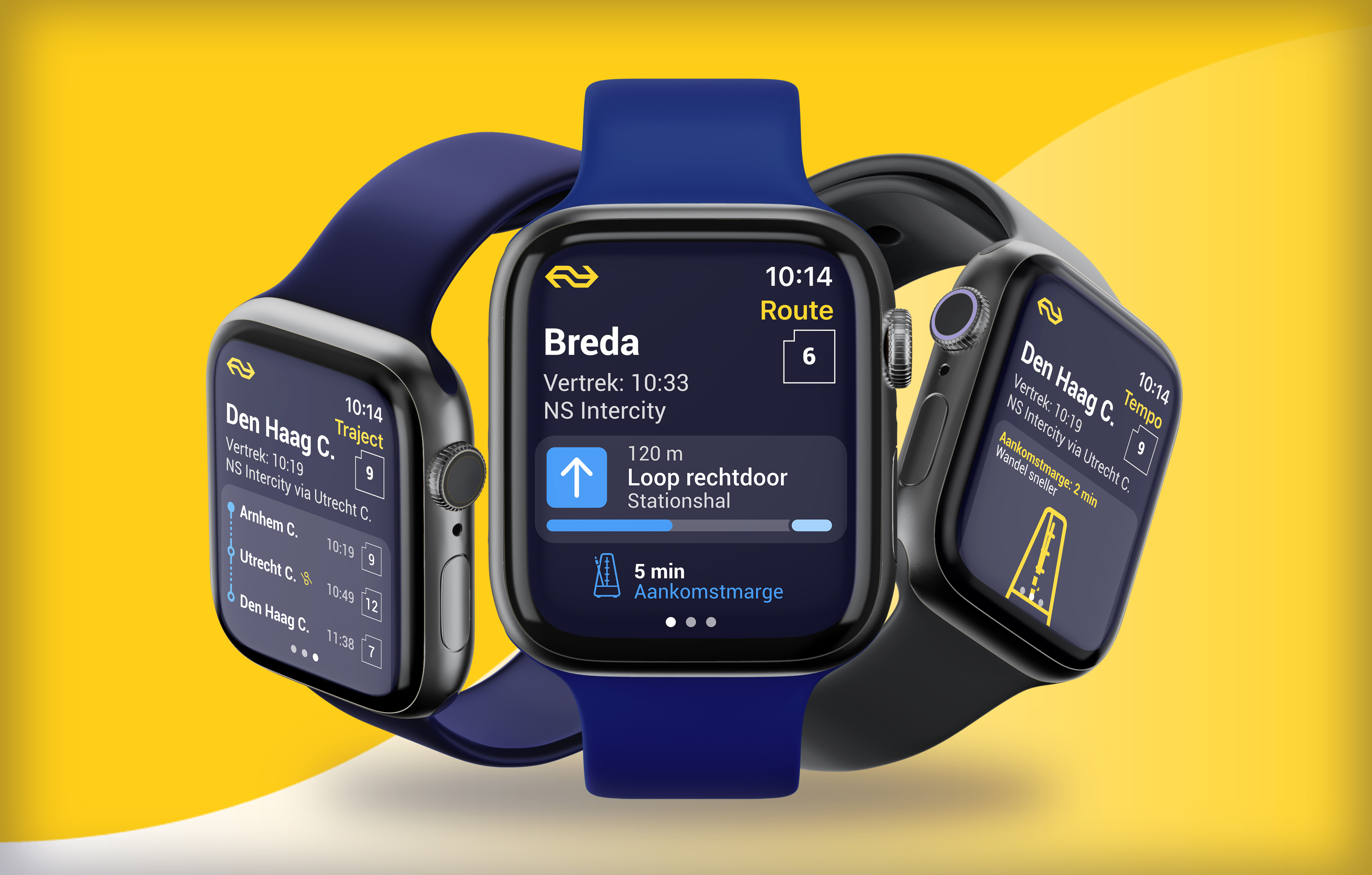 drie Apple Watches met Polshoogte